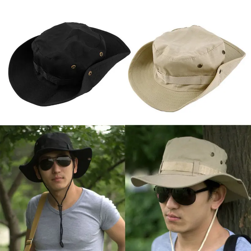 قبعة بحافة Boonie الصيد واسعة كاب حافة العسكرية للجنسين الرجال النساء أزياء الكمال قبعات