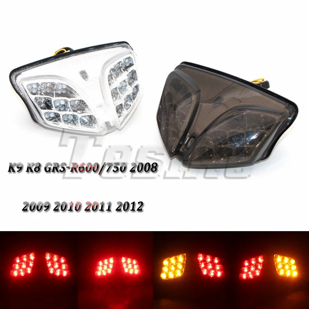 LED 오토바이 미등 스즈키 GSXR GSX R 600 750 2008 2012 K8 K9 디젤 크롬 브레이크 턴 신호 통합