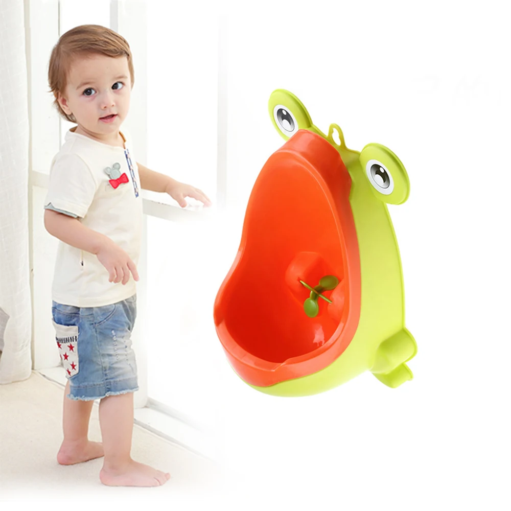 

4 Color Baby Urinal Frog Shape Vertical Wall-Mounted Pee Convenient Cute Animal Boy's Potty Urinal Standing Toilet Training Boy