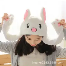 Милый Единорог кролик плюшевый шляпа забавная игрушка уха до плюшевые кролик животных уха плюшевые аксессуары подарок для детей обувь девочек