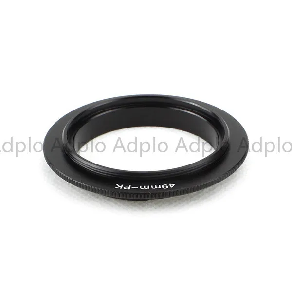 

Lens adapter work for 49mm Macro Filter Lens Reverse Mount Adapter For Pentax Kr K7 Kx Km K10D K20D