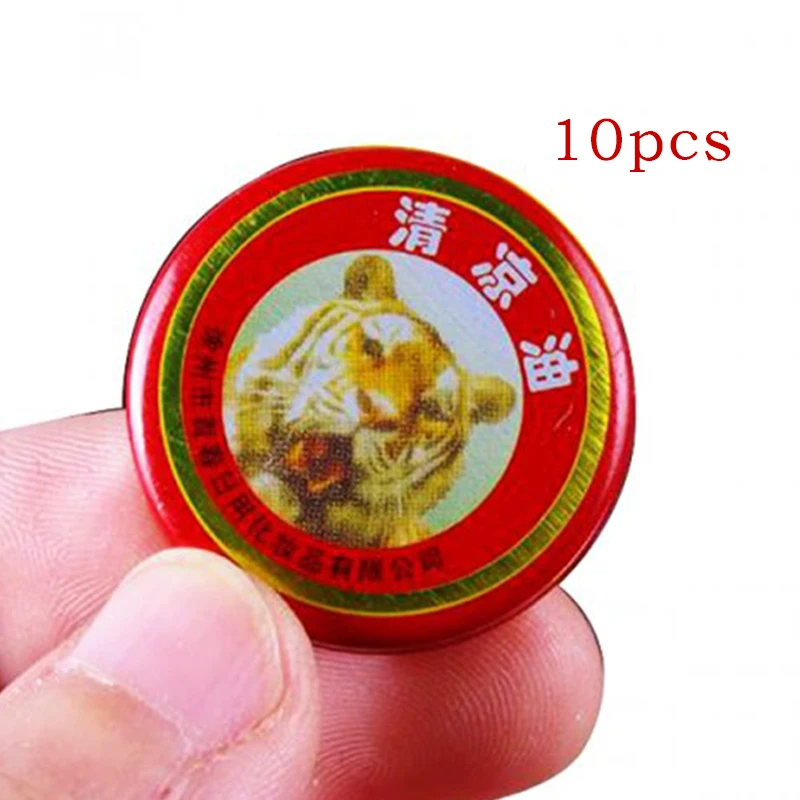 

Classical Chinese Balm Pain Relieving Tiger Balm Ointment Pure Natural Peppermint Essential Oil 10 Pcs