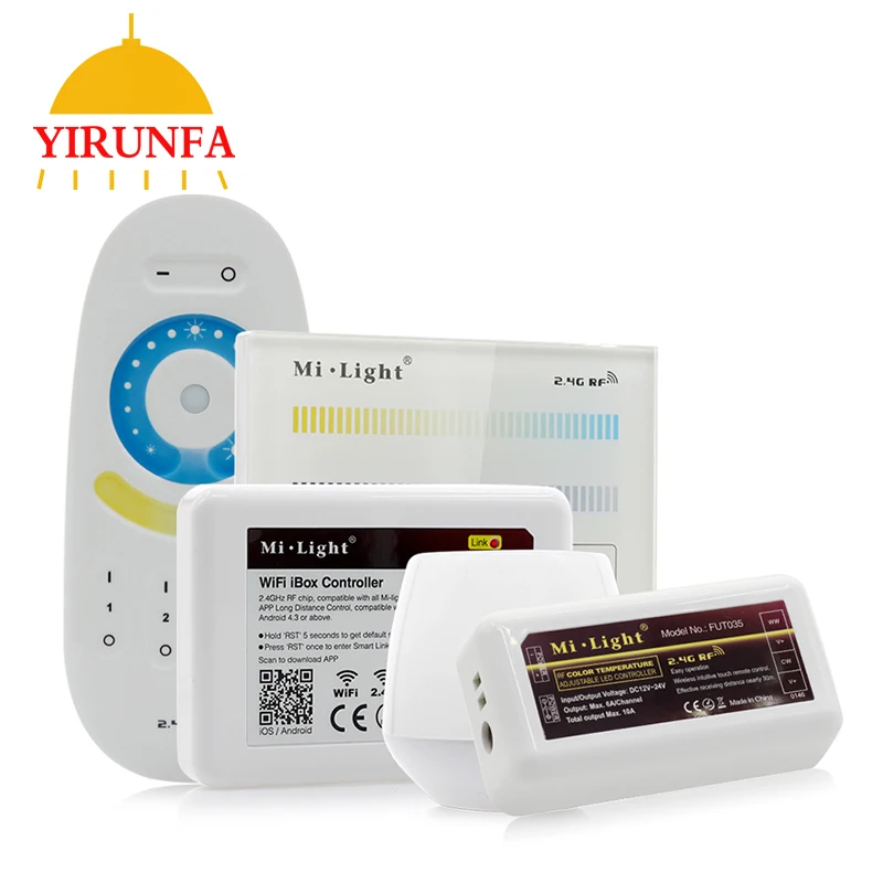 

Mi Light Remote Controller Color Temperature Adjustable & Brightness Dimmer DC12-24V for LED Strip.