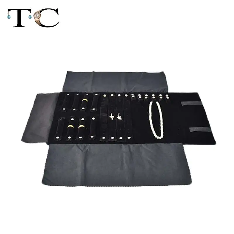 Free Shipping Jewelry Display Roll Bag Travel Portable Pouch Foldable For Earring Ring Pedant