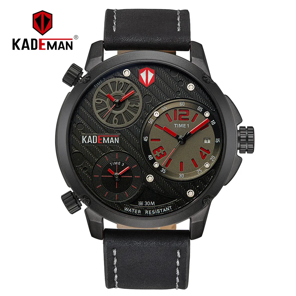 

KADEMAN Sports Men Watch Luxury Analog Quartz Wristwatch TOP Brand Army Military Fashion Male Clock Waterproof Relogio Masculino