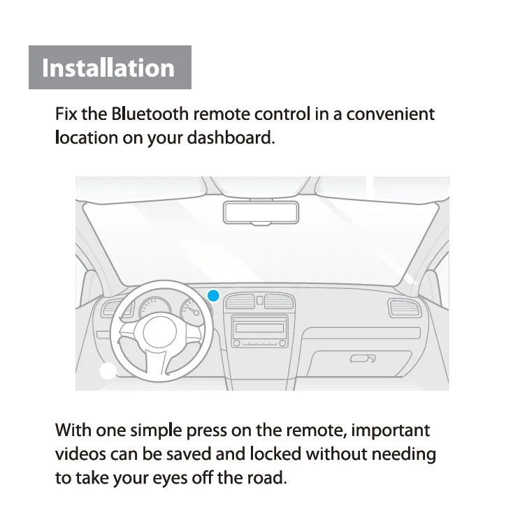 «viofo» Bluetooth пульт дистанционного управления для A129 двухканальный видеорегистратор