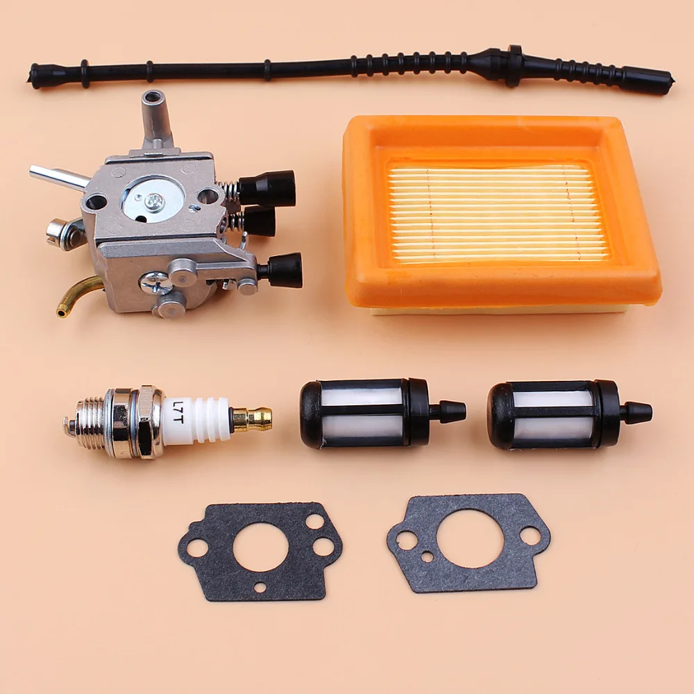 Carburetor Air Filter Fuel Line Gasket Kit Fit STIHL FS350 FS300 FS250 FS120 FS200 R FS020 FS202 Trimmer Brushcutter Parts