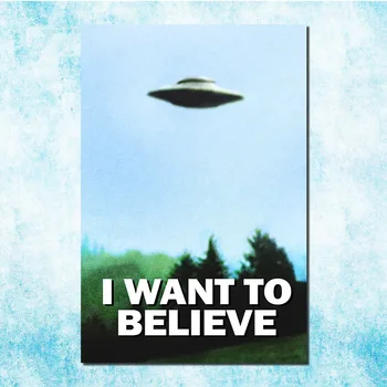 

I WANT TO BELIEVE - The x files Art Silk Canvas Poster Print UFO TV Series 13x20 24x36 inch Pictures Living Room Decor (more)-4