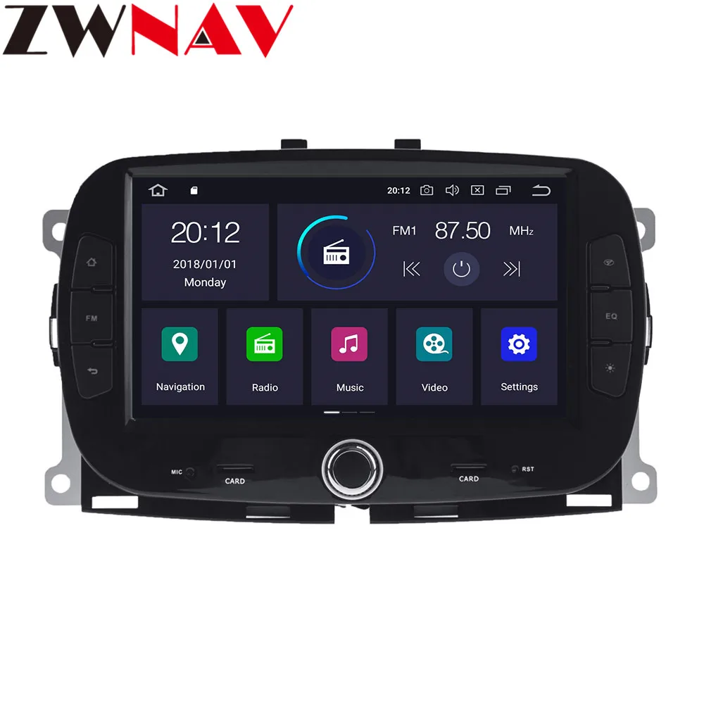Flash Deal Android 9 4+64G DSP Car 2 din Player GPS Navigation For Fiat 500 2015 2016 2017 2018 Head Unit Multimedia Player Tape Recorder 1
