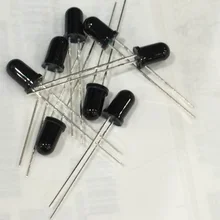 5 шт. светодиодный 5 мм 940nm ИК инфракрасный приемный диод круглая трубка черный светильник приемник 5 мм светодиодный ИК/PT/PD диоды