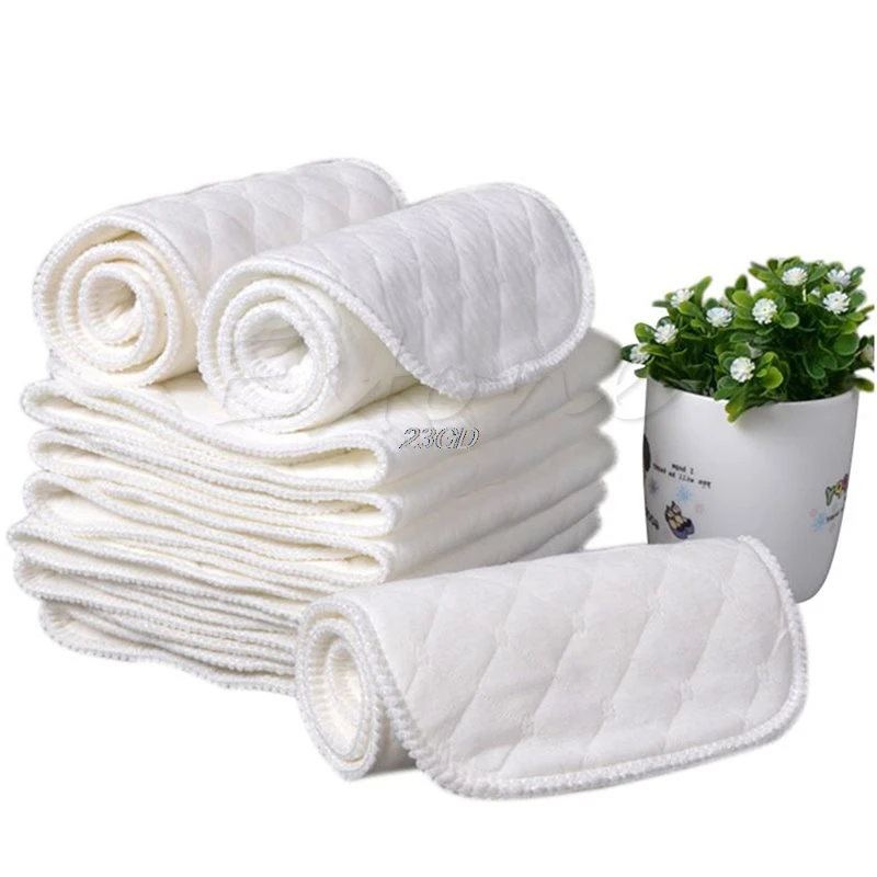 

Reusable Baby Soft Cloth Diaper Liners Insert 3 Layers Cotton Nappy New 32x12CM