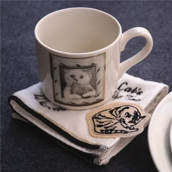 

Personality White Bone China Relief Ceramic Mug Elegant Embossed Coffee Mug Ceramic Milk Mug Office Meeting Tea Mug