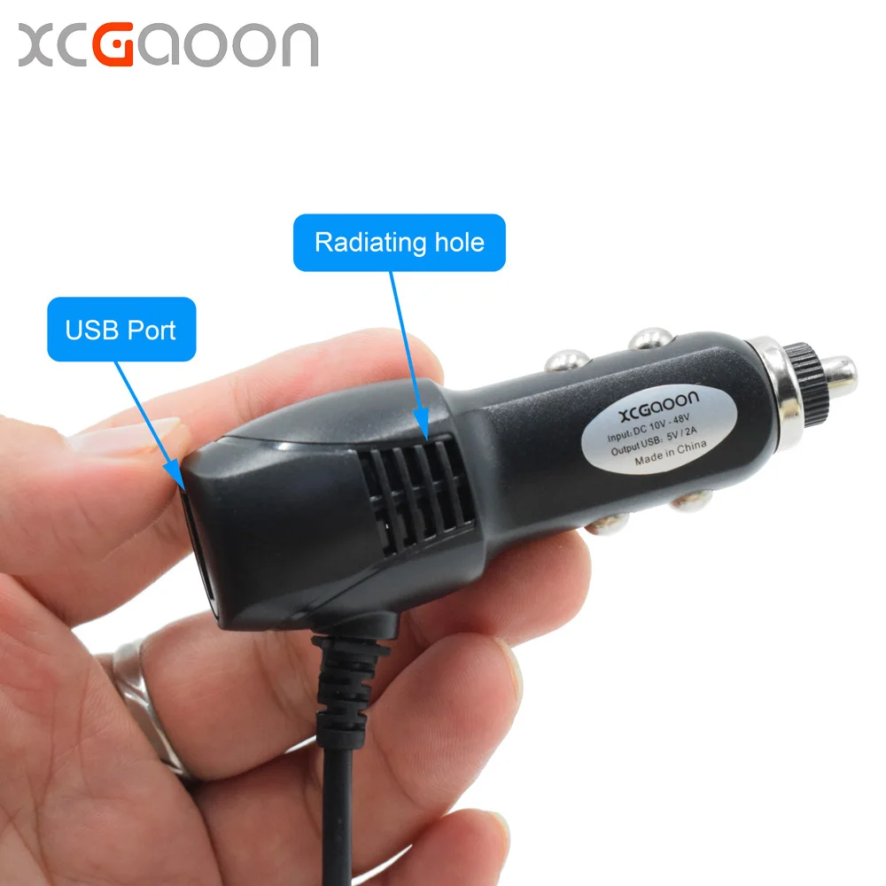 XCGaoon 3,5 метр мини-usb зарядное устройство для авто с контрастным Зарядное устройство Адаптер 5В 2A с USB Порты и разъёмы для Видеорегистраторы для автомобилей Камера Регистраторы для iPhone мобильного ввода DC 12 V-24 V