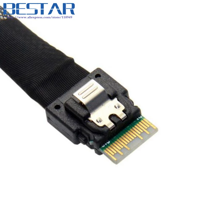 Тонкий шнур 0 5 футов 4 м SAS Φ 4i 38pin хост на SATA 7pin целевой жесткий диск Fanout Raid