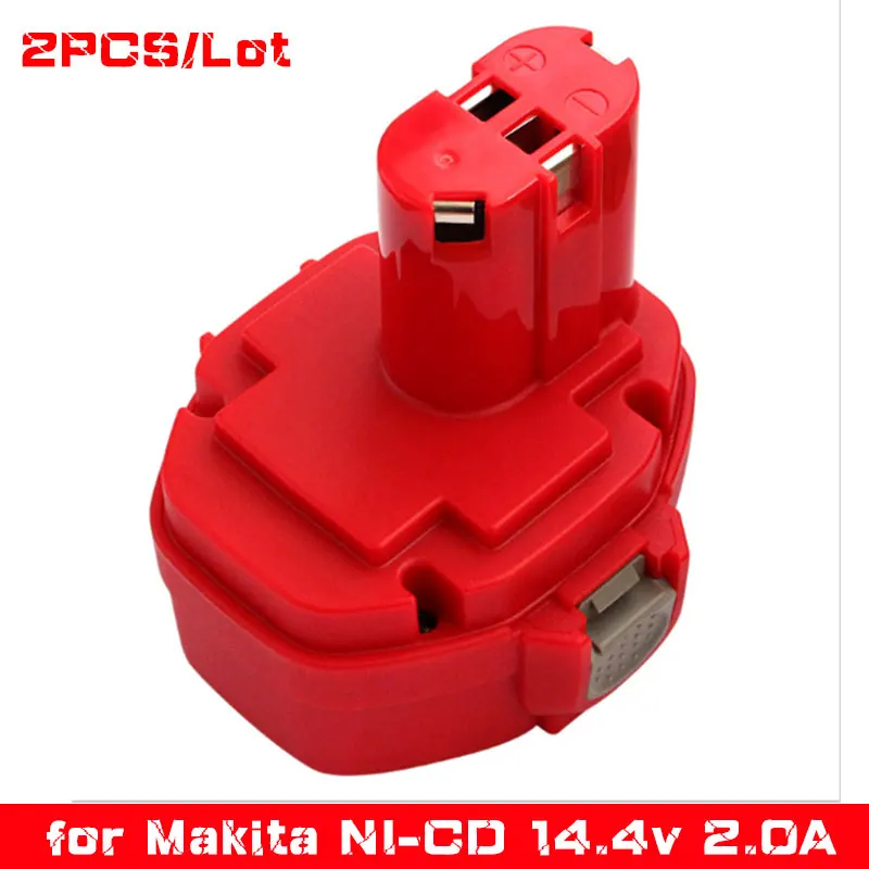 

2pcs/Lot Ni-CD 14.4V 2000mAh Power Tools Rechargeable Replacement Battery for Makita Cordless Drill PA14 1433 1434 1435 1435F