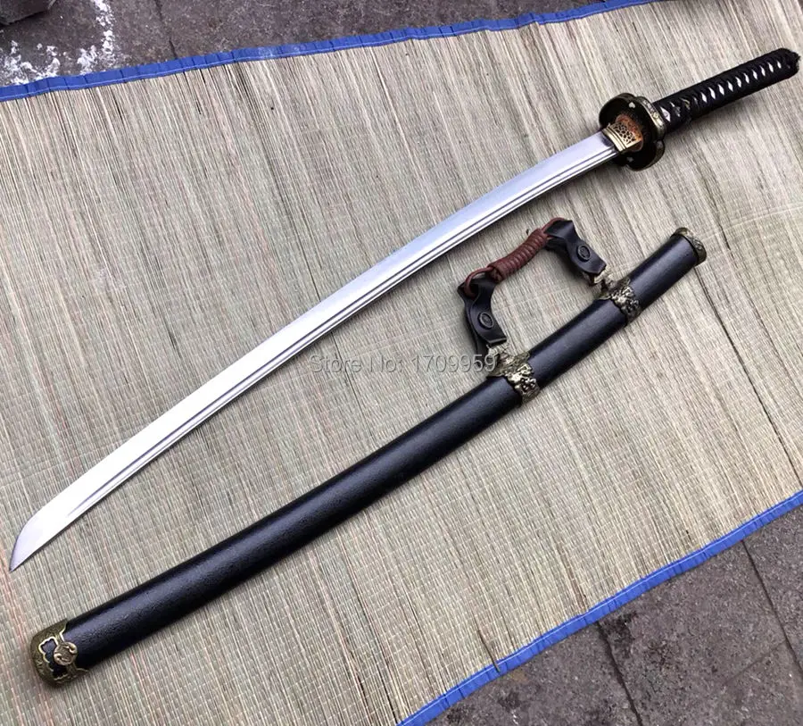 Ручная ковка полный Tang T1095 Высокоуглеродистая сталь лезвие острое для битвы японская сабля генерал дао меч катана
