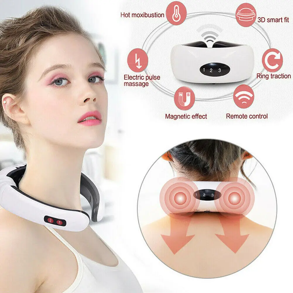 

2019 Brand New 3D Electric Neck Massager Magnetic Pulse KL-5830 Electrode Patch Therapy Neck Cervical Relaxation Massage