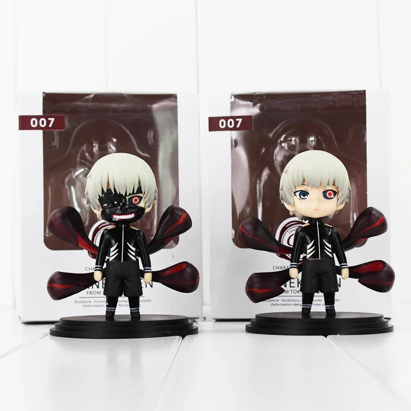 

2pcs/lot Anime Tokyo Ghoul Figure Toy Q Version Kaneki Ken PVC Model 10cm Doll for Collection New Arrival