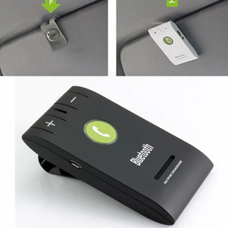 

2 Sets Clip Design Hands Free Portable Bluetooth Receiver Wireless Sun-visor Car Music MP3 Player Bluetooth Speakerphone Car Kit