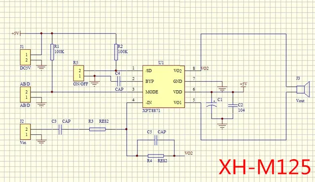 Ampli Petit Haut-parleur Monduino Module Amplificateur Audio Miniature Mono 5W XPT8871 - Alim 3 &agrave; 5V, Id&eacute;al Pour Projets Arduino/DIY Kit Son Petit Haut-parleur