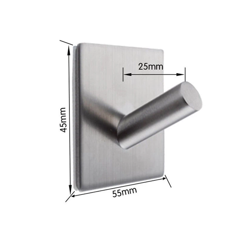 Adhesive Hook Stainless Steel Self Key Rack Coat Hanger Family Robe Hats Bag Key Adhesive Wall Hanger Hook
