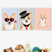 Cartoon Shiba Inu Dog Wall Art Canvas Painting Nordic Posters And Prints Animal Wall Pictures Kids Baby Room Nursery Home Decor Cartoon Shiba Inu Dog Wall Art Canvas Painting Nordic Posters And Prints Animal Wall Pictures Kids Baby Room Nursery Home Decor