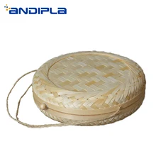 Ручная работа натуральная бамбуковая плетеная коробка для хранения пуэр подставка для торта герметичные коробки круглый чай депозит коробка чайная церемония аксессуары канистра