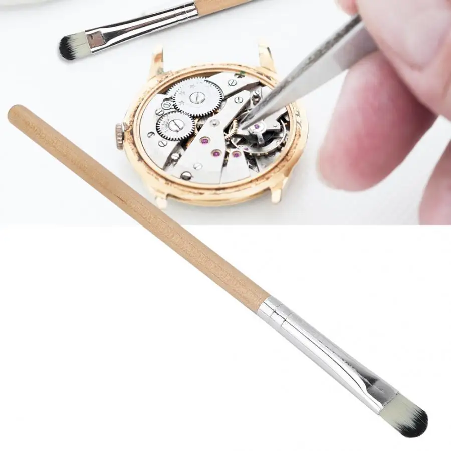 

Durable Wooden Handle Watch Cleaning Brush Small Parts Watch Repairing Maintenance Tool Wristwatch Accessories for Watchmaker