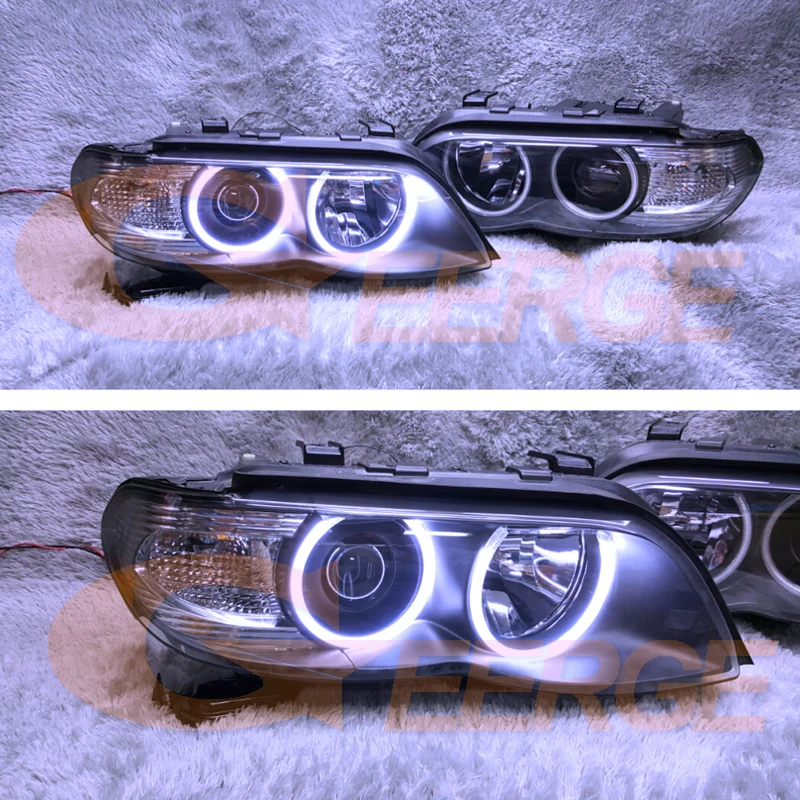  For BMW X5 E53 2004 2005 2006 Excellent Ultra bright illumination COB led angel eyes kit halo rings - 32846642482