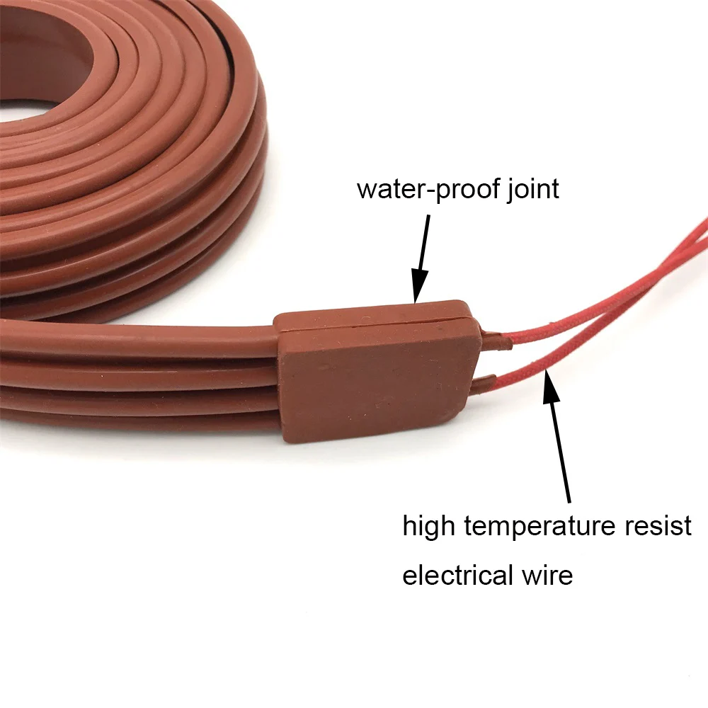 220 В силиконовый резиновый нагревательный кабель Простая установка нагревательный провод антифриз сохранение тепла нагревательный кабель 25 мм