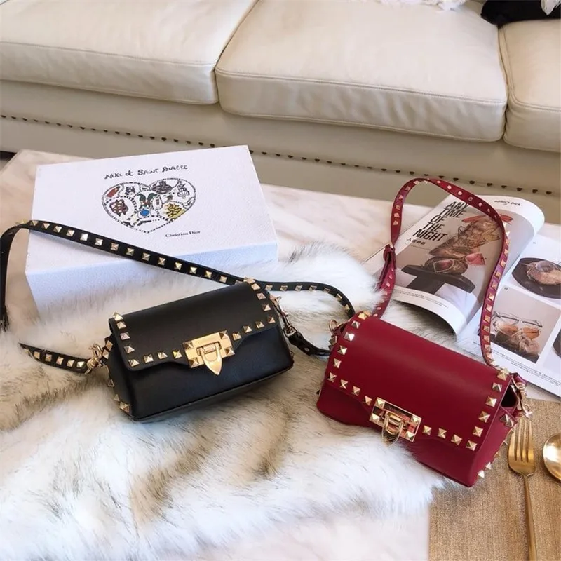 

famous designer women purses and handbags rivet genuine leather handbags shoulder messenger bags