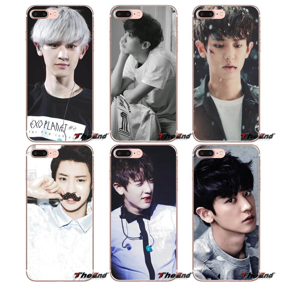 

exo chanyeol For Apple iPhone X 4 4S 5 5S SE 5C 6 6S 7 8 Plus 6sPlus 6Plus 7plus 8plus Transparent Soft Cases Covers