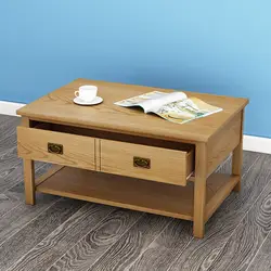 2018 новый продукт из массивной древесины дуба Кофе Таблица с обеих сторон открыть ящик и полки современная мебель дропшиппинг