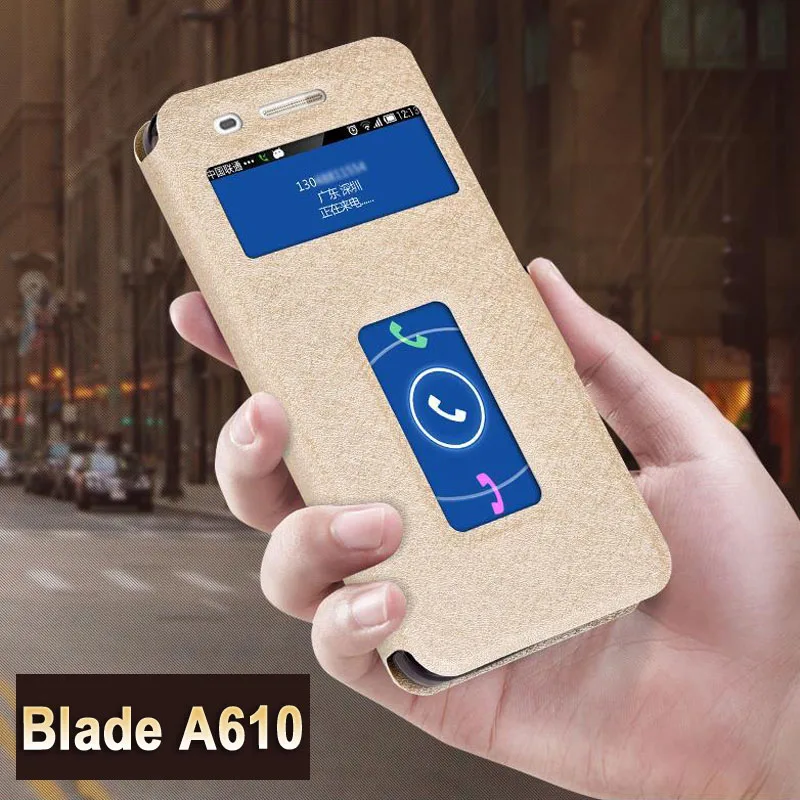 Чехол для ZTE blade a610 кожаный чехол с окошками a 610 роскошный из искусственной кожи zte