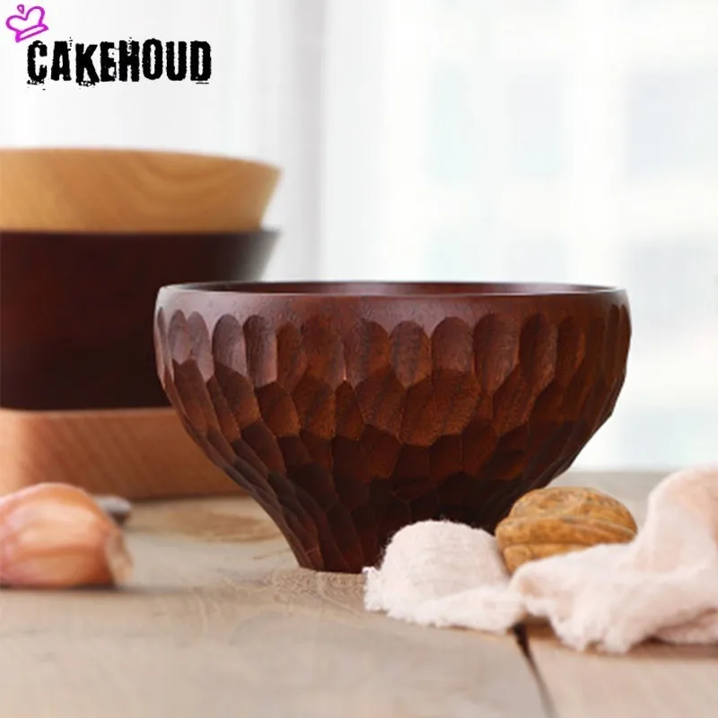 CAKEHOUD новая японская деревянная чаша jujube креативная рисовая чаша Салатница из натурального дерева посуда миска кухонные аксессуары