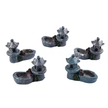5Pcs Vintage Artificial Pool Tower Miniature House Fairy Garden Home Decoration Mini Craft Micro- Landscaping Decor