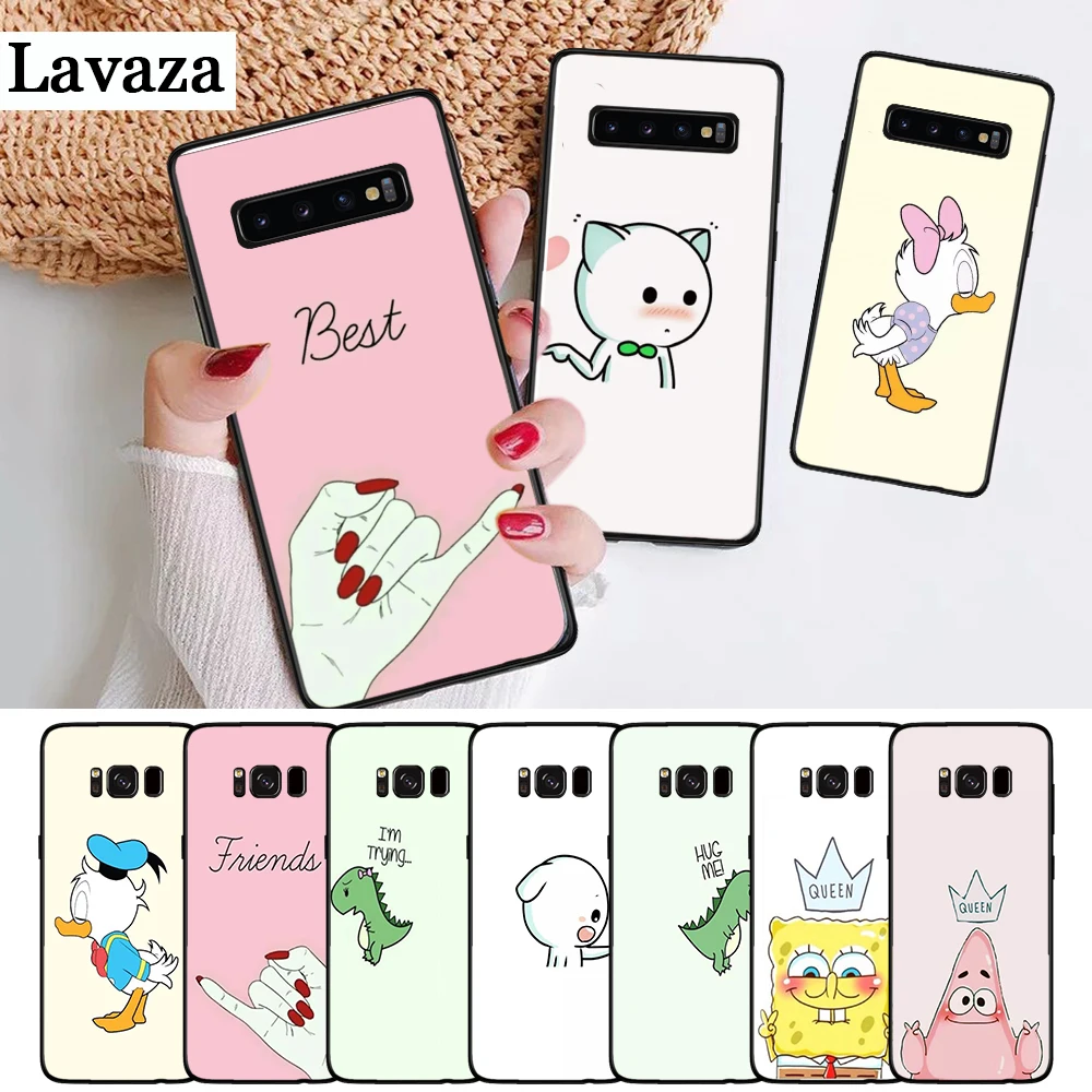 

Lavaza Best Friend Girlfriend Boyfriend Silicone Case for Samsung S6 Edge S7 S8 Plus S9 S10 S10e Note 8 9 M10 M20 M30