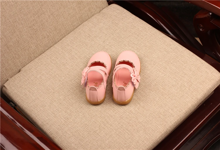 best leather shoes JGVIKOTO Sweet Cute Girls Shoes With Butterfly-knot Princess Toddlers Medium Children Flats Soft Children's Leather Shoes 21-30 children's sandals near me