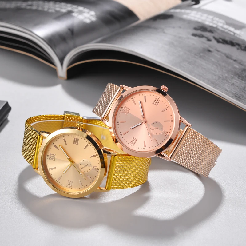 

Unisex Quartz Smooth Mirror Watch Clocks Multicolor Mesh Strap Simple Party Decoration Colorful WristWatches relogio masculino
