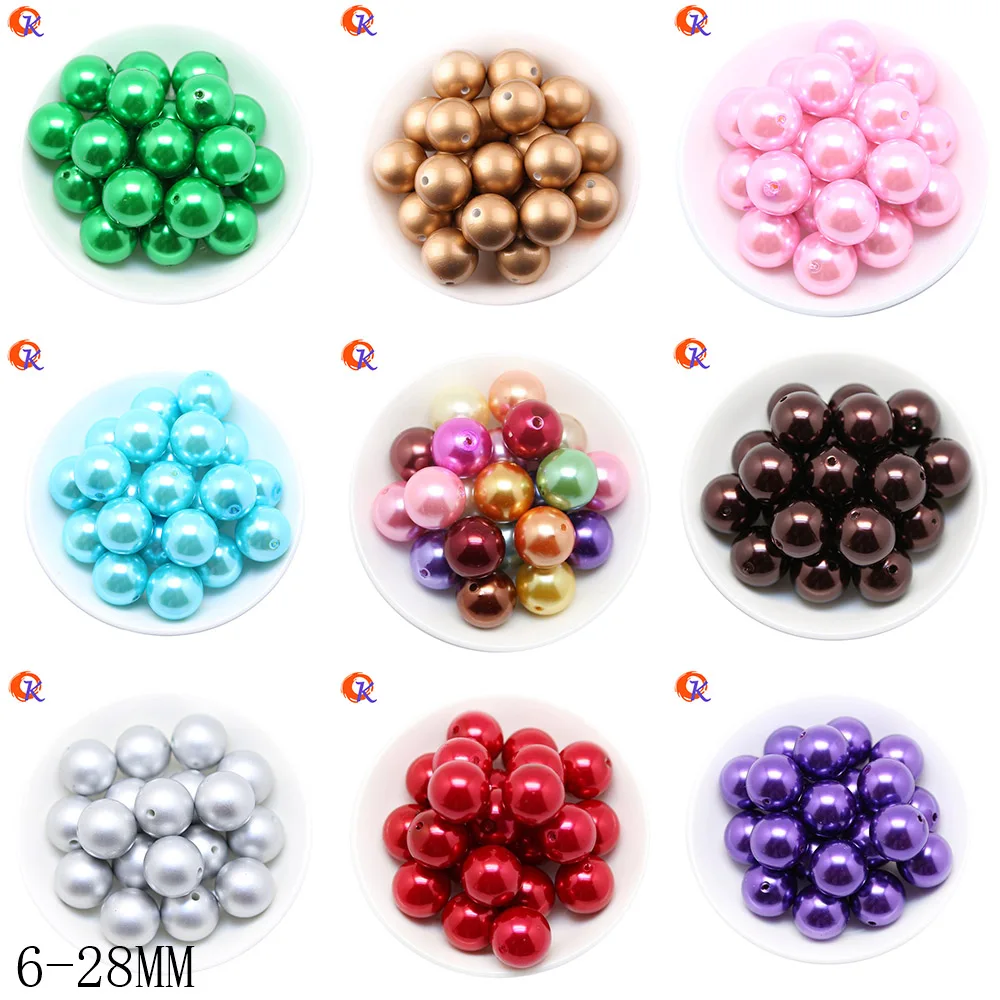 

Cordial Design Colorful Bead 6mm 20mm To 28mm Acrylic Round Imitation Pearl Beads For Chunky Beads Necklace