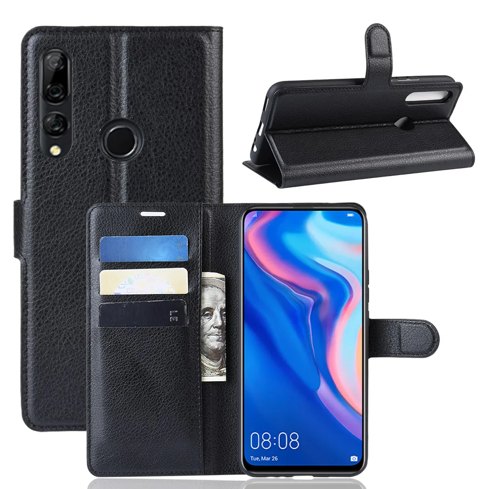 Для Huawei P Smart Z чехол премиум-класса из искусственной кожи с отделениями для карт