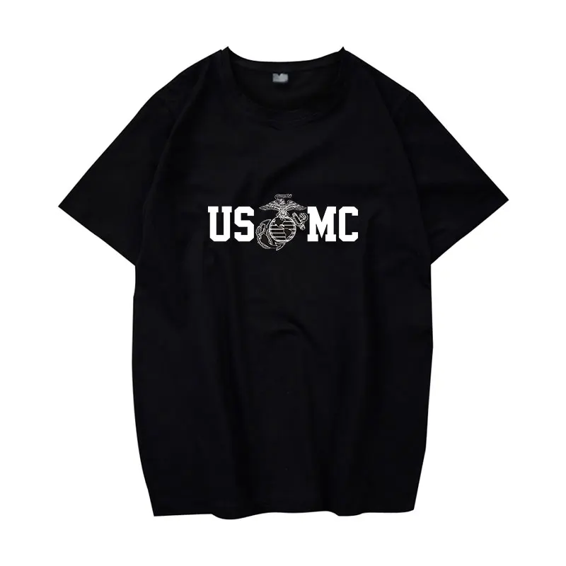 Футболки USMC в стиле Харадзюку модные спортивные мужские и женские футболки