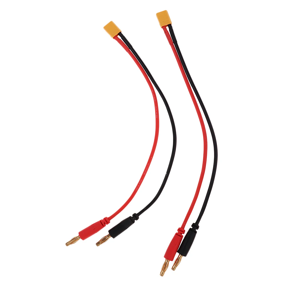 2 шт. XT30 / XT 30 Женский к 4 0 банановый Штекерный зарядный кабель провод 16AWG 200 мм