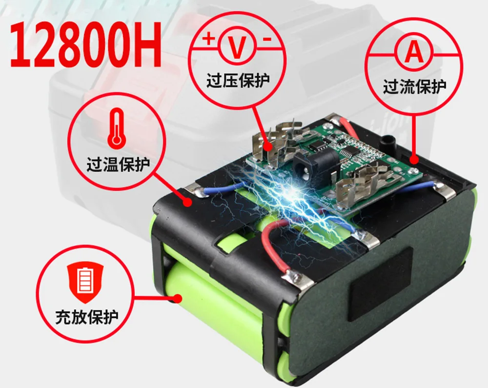 98 в 12800 мАч беспроводной электрический ключ 350Nm 1/2 ''патрон с 1 батареей 1 зарядное устройство перезаряжаемый электрический ключ электроинструменты