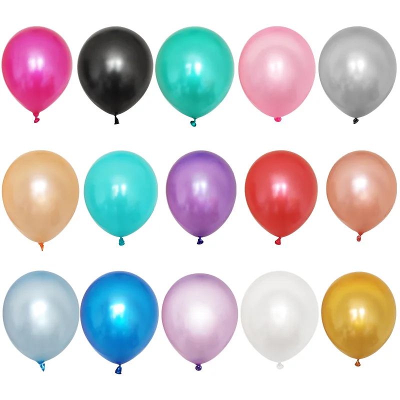 100Pcs Colorful Pearlescent Balloon Wedding Party Decoration Birthday Baby shower Party Decoration Balloon HW47 (4)