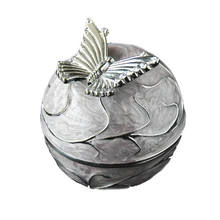 Butterfly Jewelry Box Round European Ring Boxes Princess Earring Bracelet Necklace Organizer Metal Polishing Curve Storage Box