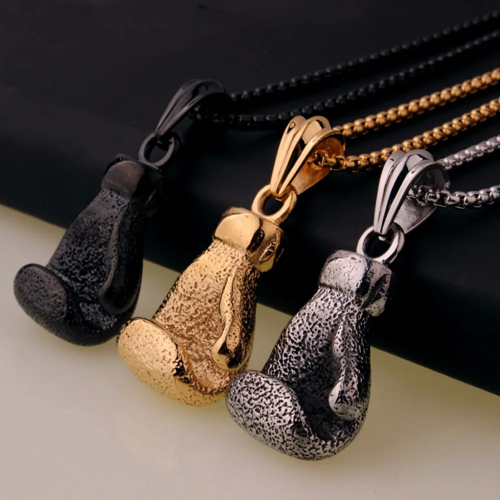 41mm*29mm Chic Boxing Glove Pendant Newest Neck Jewelry For Men's