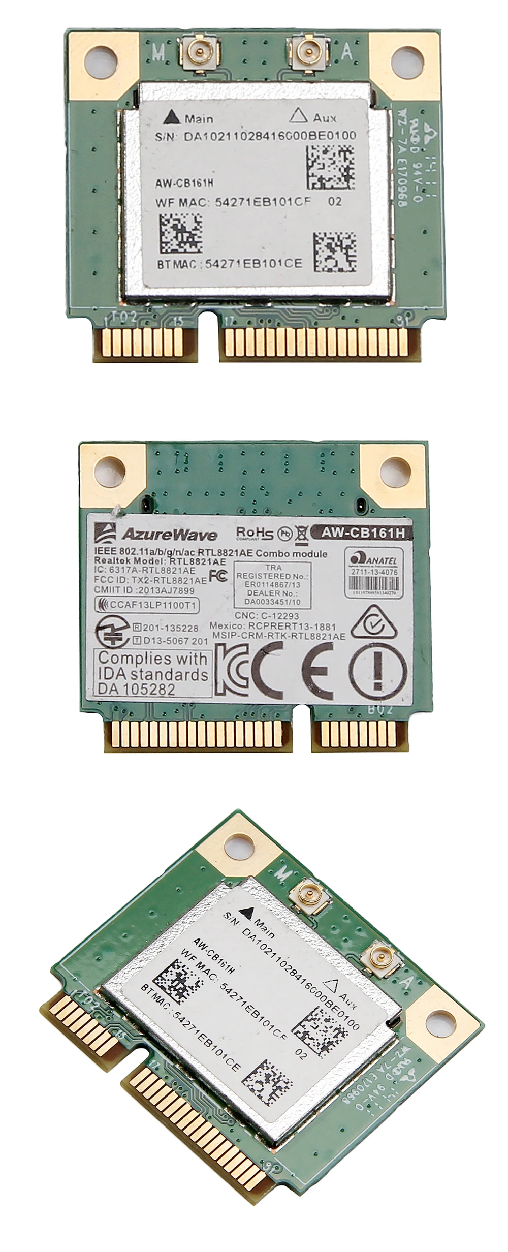 azurewave aw-cb161h realtek rtl8821ae wifi card review