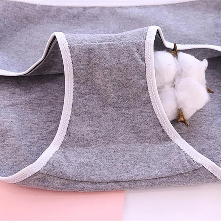 3PCS/Set Cartoon Printing Cotton Panties Women Striped Underwear Female Girl Briefs Sexy Lingerie Ladies Underpants Woman Panty