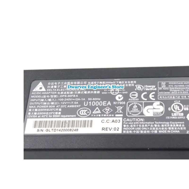 Оригинальный DPS 90FB A 12V 7.5A 90w AC адаптер для Netgear NAS RN10400 16 ТБ устройство 332 10384 01 10581